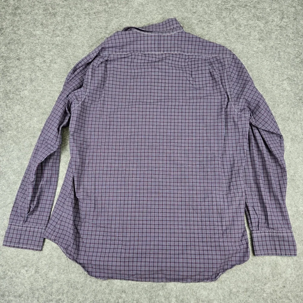 Polo Ralph Lauren Classic Fit Check Button Up Purple Shirt Mens Plaid Large